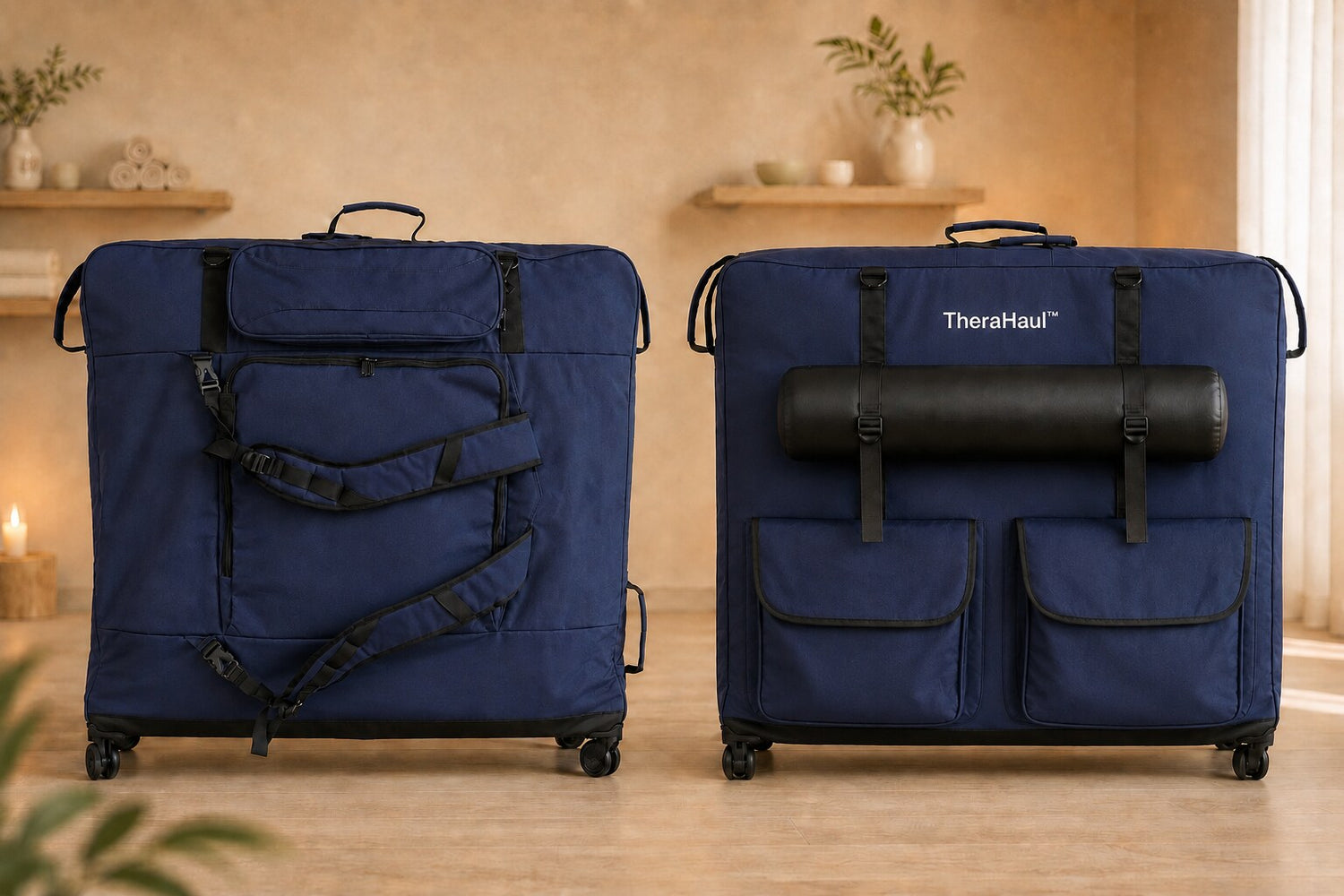 TheraHaul Prototype 2 front and backpack-side product views